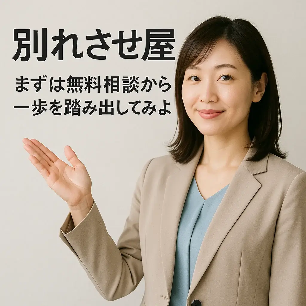 別れさせ屋がターゲットに寄り添い信頼を築いていく場面のイラスト