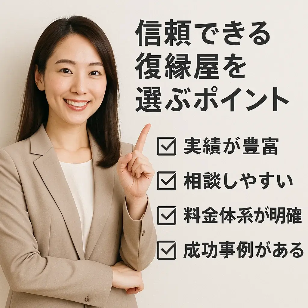 別れさせ屋がターゲットの心理を見極め最適な働きかけを行う場面のイラスト